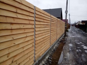 Деревянный забор елочка 150 метров фото в Черноголовке
